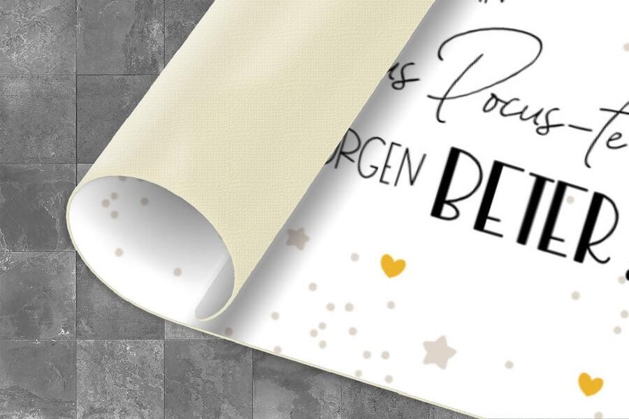 KitchenYeah Keukenloper Loper keuken Beterschap Quotes Sterren Hocus pocus 120x50 cm Keukenloper vinyl