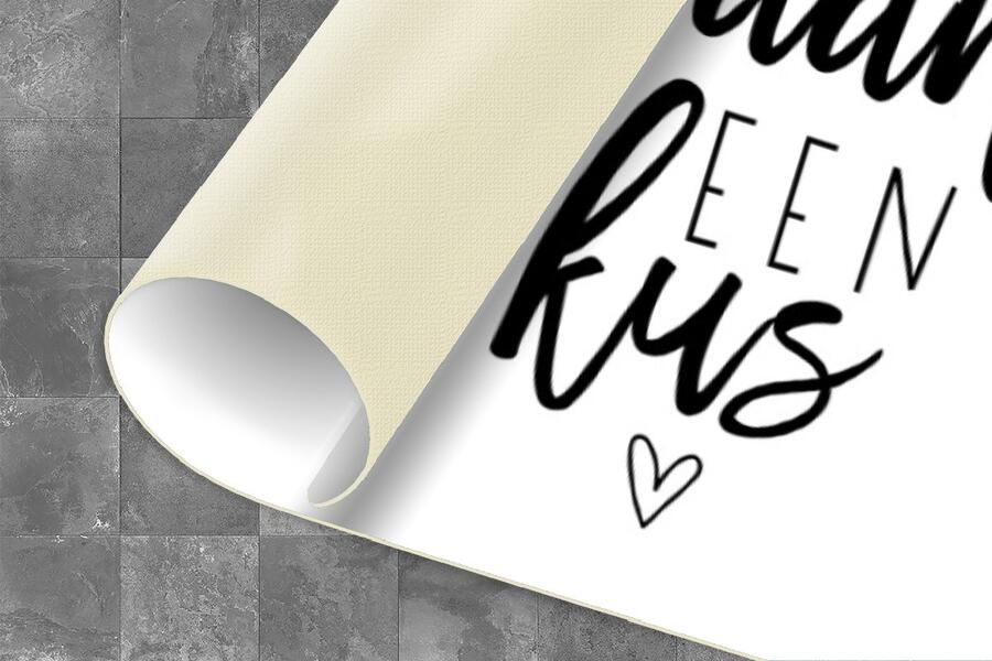 KitchenYeah Keukenloper Loper keuken Beterschap Quotes Wit Kus 120x50 cm Keukenloper vinyl