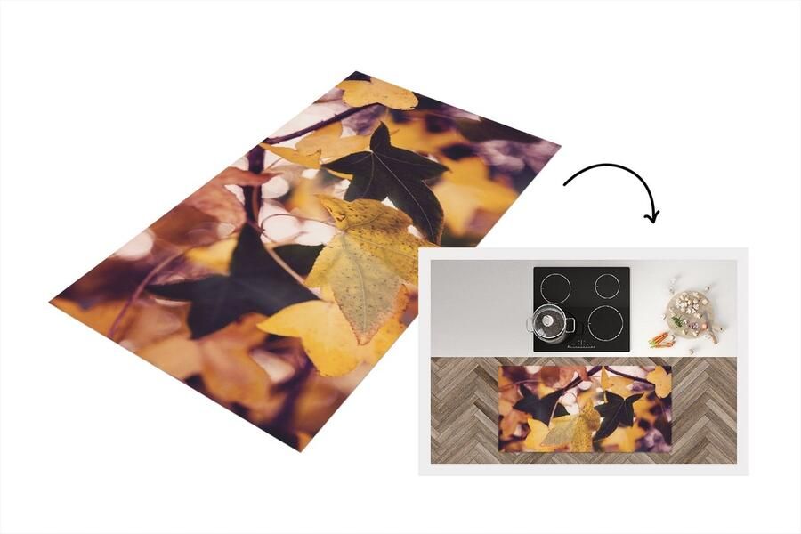 KitchenYeah Keukenloper Loper keuken Bladeren Esdoorn Herfst Seizoenen 120x60 cm Keukenloper vinyl