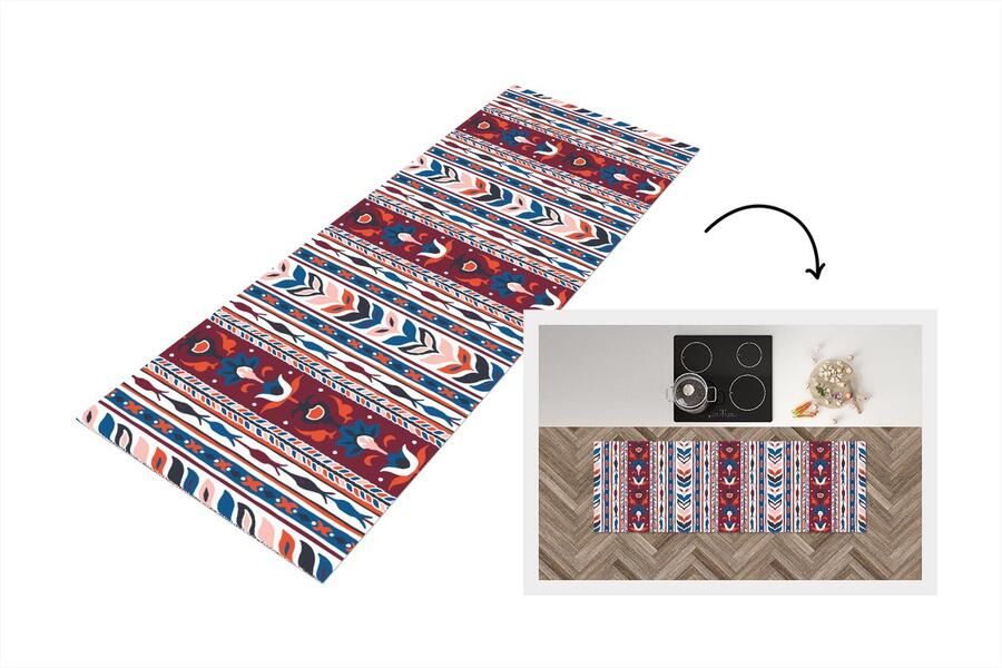 KitchenYeah Keukenloper Loper keuken Bloemen Patronen Planten Abstract Minimalisme 180x60 cm Keukenloper vinyl