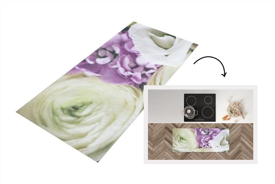 KitchenYeah Keukenloper Loper keuken Bloemen Rozen Natuur 120x50 cm Keukenloper vinyl