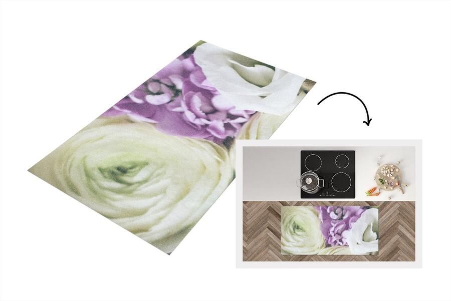 KitchenYeah Keukenloper Loper keuken Bloemen Rozen Natuur 120x60 cm Keukenloper vinyl