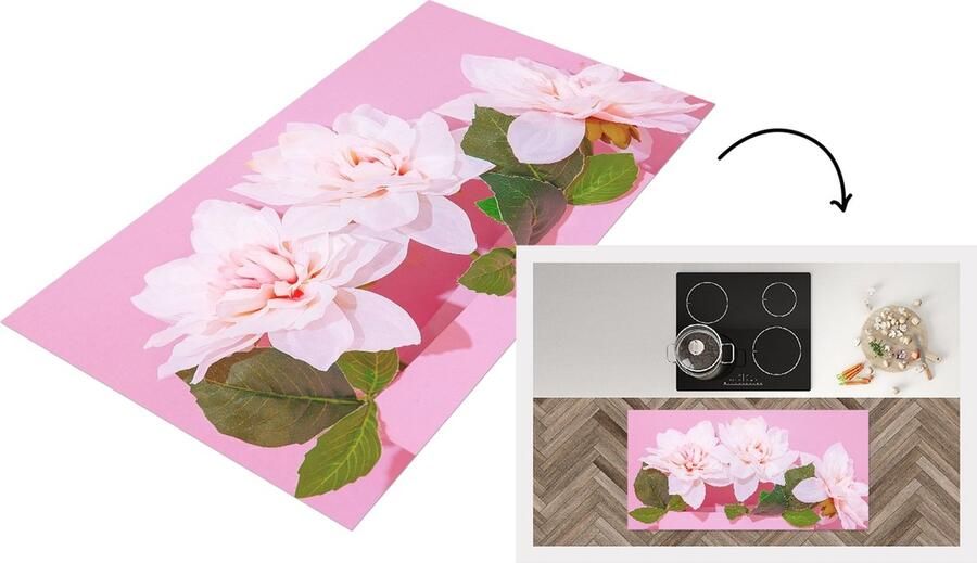 KitchenYeah Keukenloper Loper keuken Bloesem Zomer Roze 120x60 cm Keukenloper vinyl