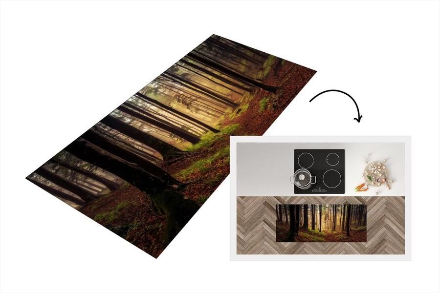 KitchenYeah Keukenloper Loper keuken Bomen Natuur Bos 120x50 cm Keukenloper vinyl