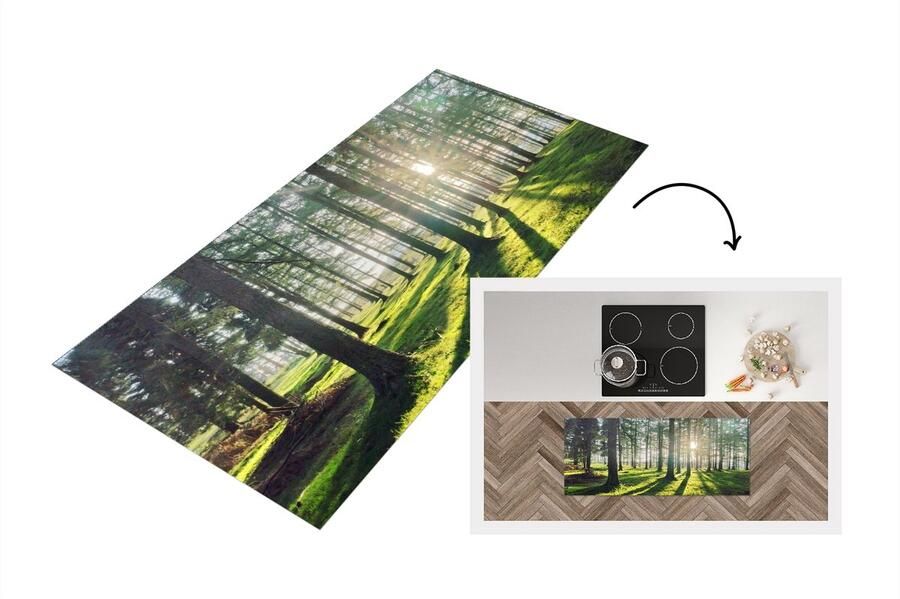 KitchenYeah Keukenloper Loper keuken Bomen Natuur Bos 120x50 cm Keukenloper vinyl