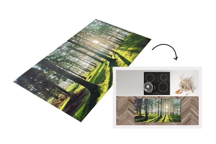 KitchenYeah Keukenloper Loper keuken Bomen Natuur Bos 120x60 cm Keukenloper vinyl
