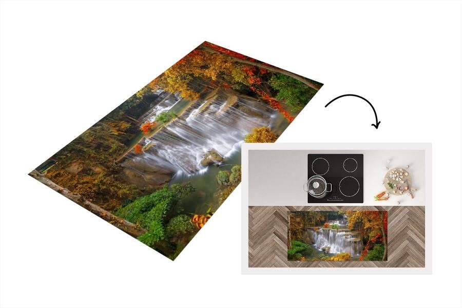 KitchenYeah Keukenloper Loper keuken Bomen Waterval Herfst 120x60 cm Keukenloper vinyl
