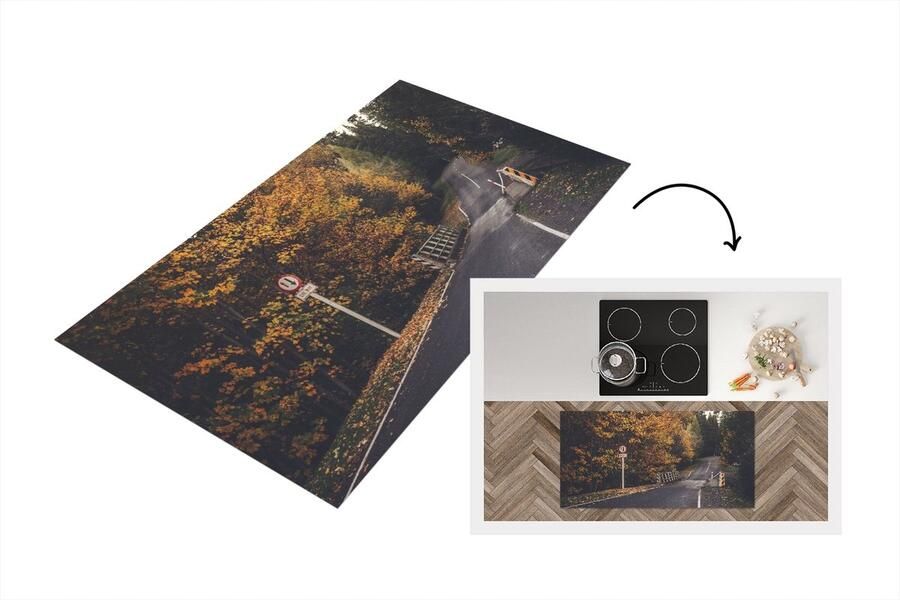 KitchenYeah Keukenloper Loper keuken Bomen Weg Herfst 120x60 cm Keukenloper vinyl