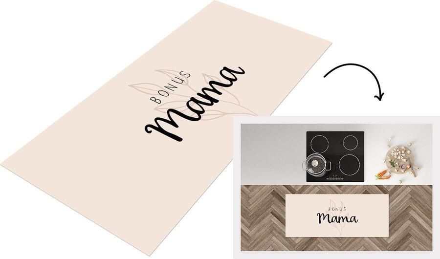 KitchenYeah Keukenloper Loper keuken Bonus mama Moeder Spreuken Quotes 120x50 cm Keukenloper vinyl