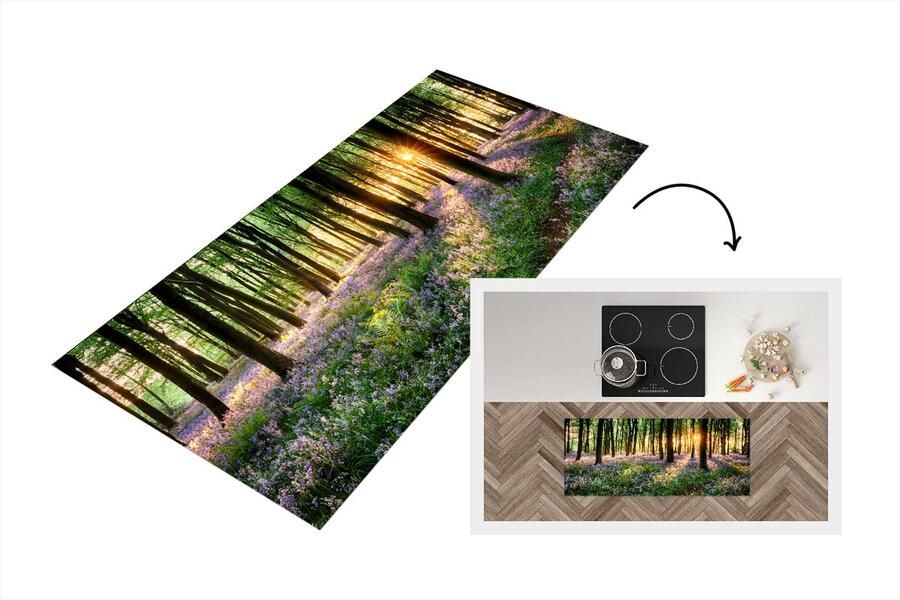 KitchenYeah Keukenloper Loper keuken Bos Bomen Bloem 120x50 cm Keukenloper vinyl