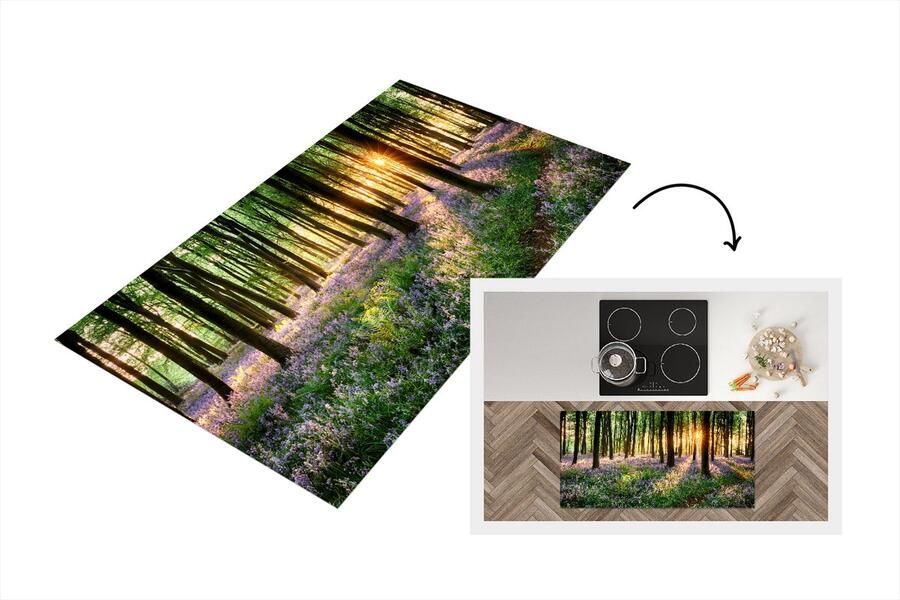 KitchenYeah Keukenloper Loper keuken Bos Bomen Bloem 120x60 cm Keukenloper vinyl