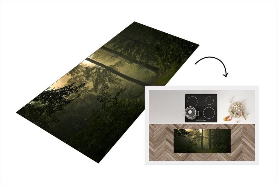 KitchenYeah Keukenloper Loper keuken Bos Bomen Groen Planten Bladeren 120x50 cm Keukenloper vinyl