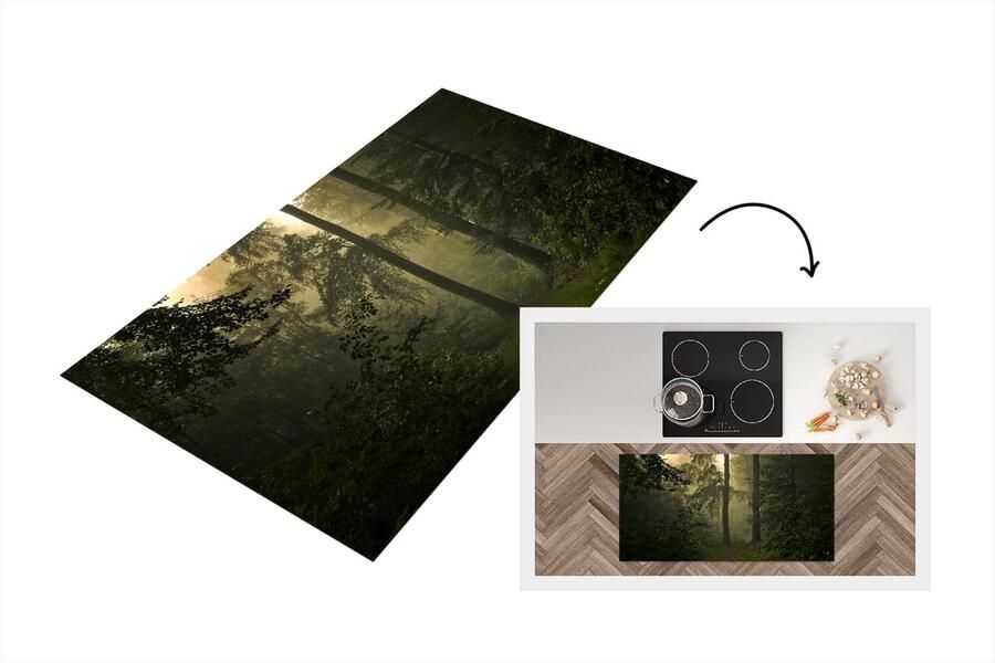 KitchenYeah Keukenloper Loper keuken Bos Bomen Groen Planten Bladeren 120x60 cm Keukenloper vinyl