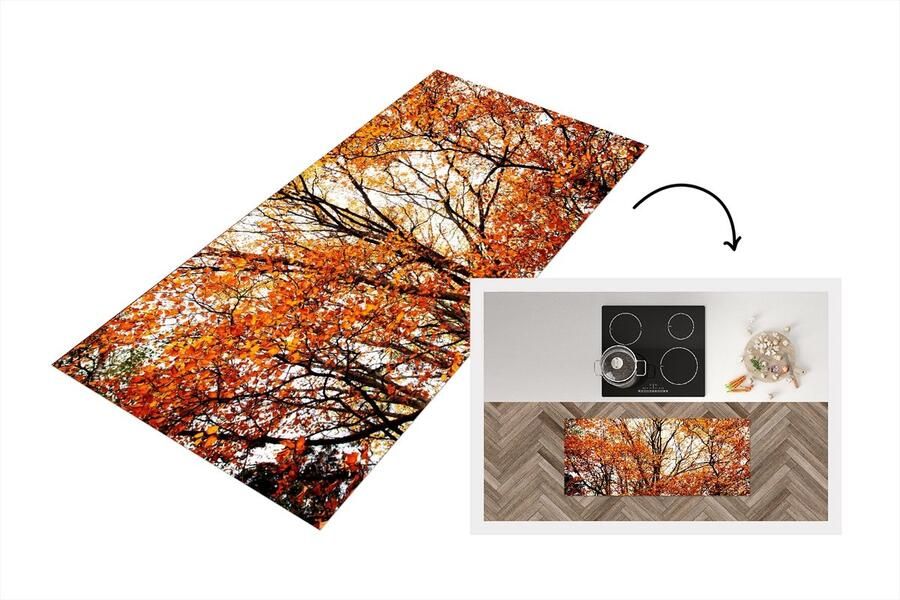 KitchenYeah Keukenloper Loper keuken Bos Herfst Seizoenen 120x50 cm Keukenloper vinyl