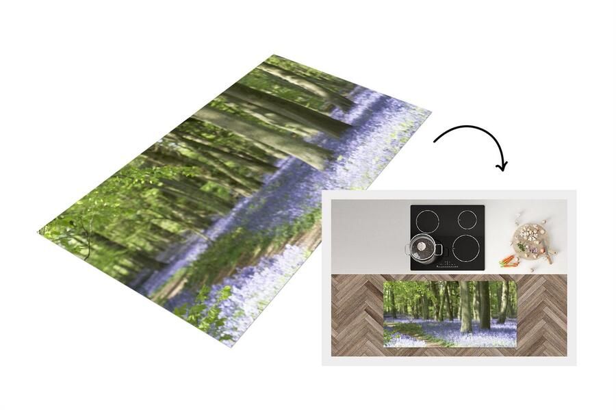 KitchenYeah Keukenloper Loper keuken Bos Pad Wilde Bloemen 120x60 cm Keukenloper vinyl