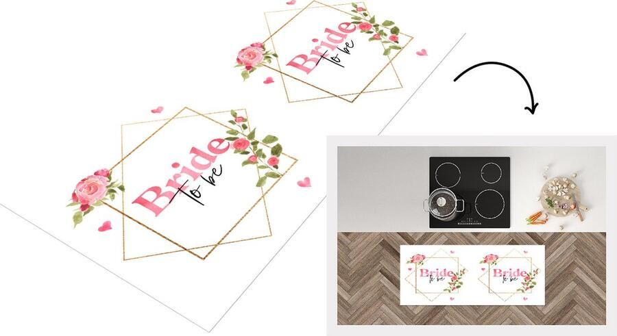 KitchenYeah Keukenloper Loper keuken Bruid Spreuken 'Bride to be' Quotes 120x50 cm Keukenloper vinyl