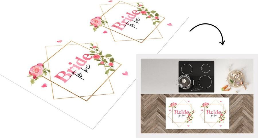 KitchenYeah Keukenloper Loper keuken Bruid Spreuken 'Bride to be' Quotes 120x60 cm Keukenloper vinyl