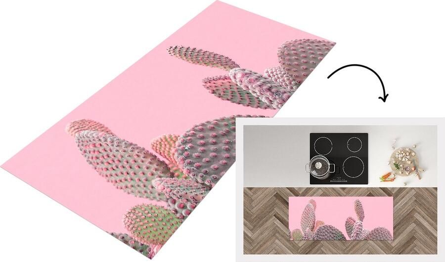 KitchenYeah Keukenloper Loper keuken Cactus Planten Zomer 120x50 cm Keukenloper vinyl