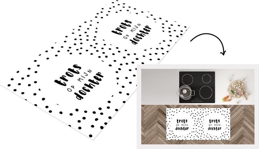 KitchenYeah Keukenloper Loper keuken Cadeau Dochters Quotes Tekst Trots op mijn Dochter Spreuken 120x60 cm Keukenloper vinyl