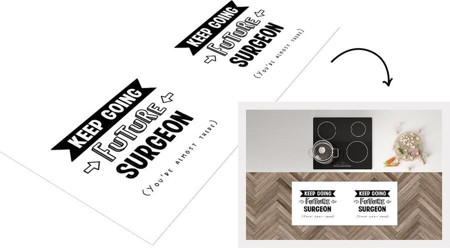 KitchenYeah Keukenloper Loper keuken Chirurg Dokter Quotes Studeren 120x50 cm Keukenloper vinyl