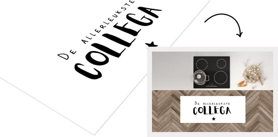 KitchenYeah Keukenloper Loper keuken Collega De allerleukste collega Quotes Spreuken 120x50 cm Keukenloper vinyl