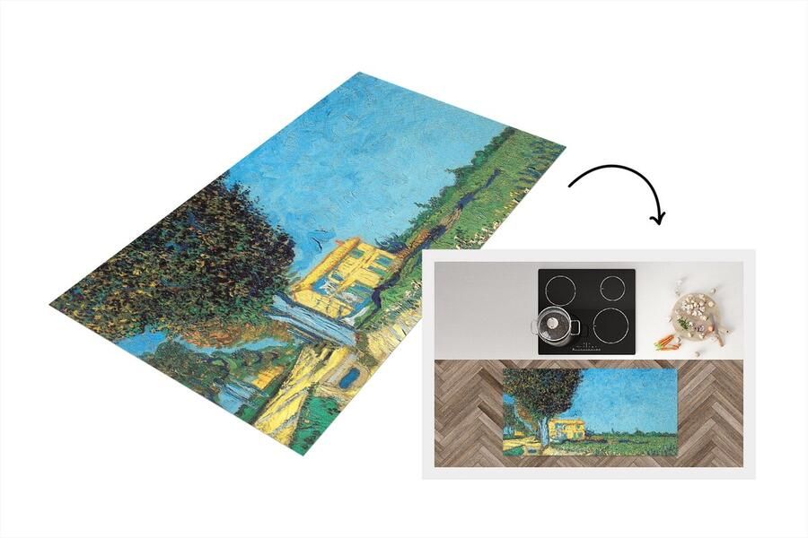 KitchenYeah Keukenloper Loper keuken De laan vlakbij Arles Vincent van Gogh 120x60 cm Keukenloper vinyl