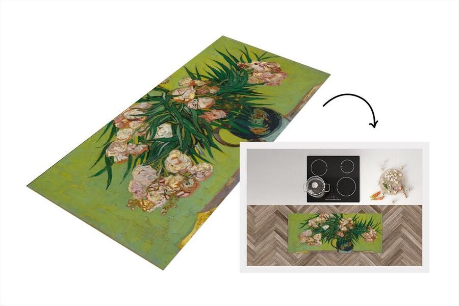 KitchenYeah Keukenloper Loper keuken De Oleanders Vincent van Gogh 120x50 cm Keukenloper vinyl