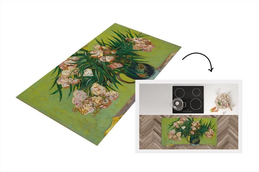 KitchenYeah Keukenloper Loper keuken De Oleanders Vincent van Gogh 120x60 cm Keukenloper vinyl