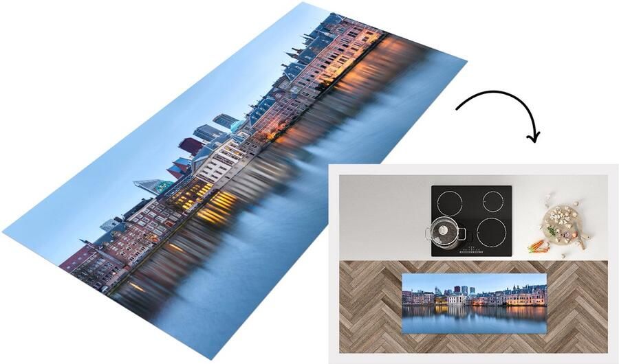 KitchenYeah Keukenloper Loper keuken Den Haag Politiek Water 120x50 cm Keukenloper vinyl