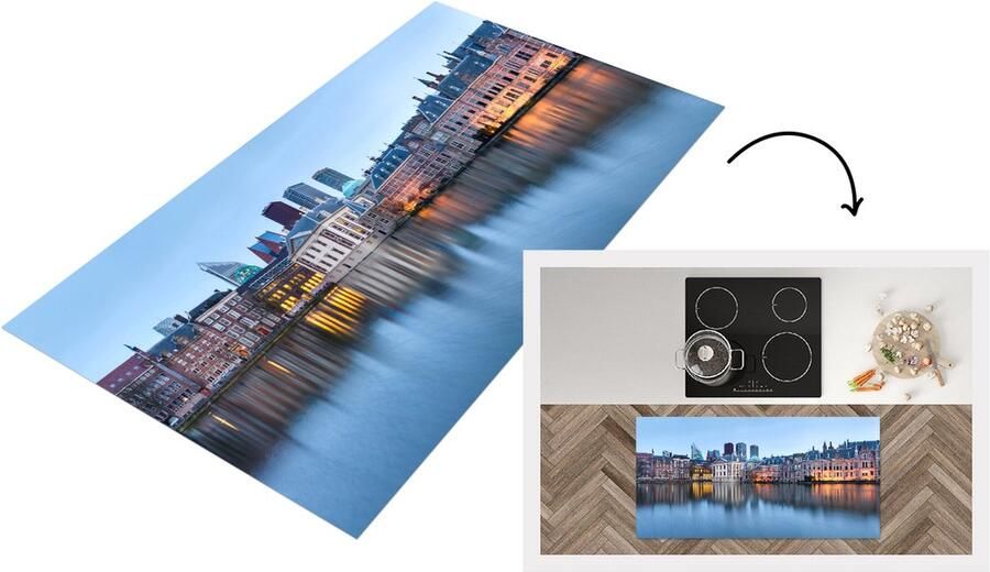 KitchenYeah Keukenloper Loper keuken Den Haag Politiek Water 120x60 cm Keukenloper vinyl