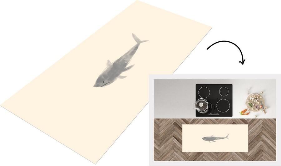 KitchenYeah Keukenloper Loper keuken Dieren Vissen Zee 120x50 cm Keukenloper vinyl