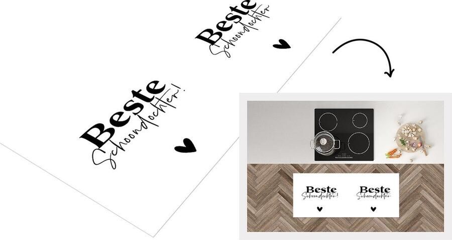 KitchenYeah Keukenloper Loper keuken Dochter Hart Liefde 120x50 cm Keukenloper vinyl