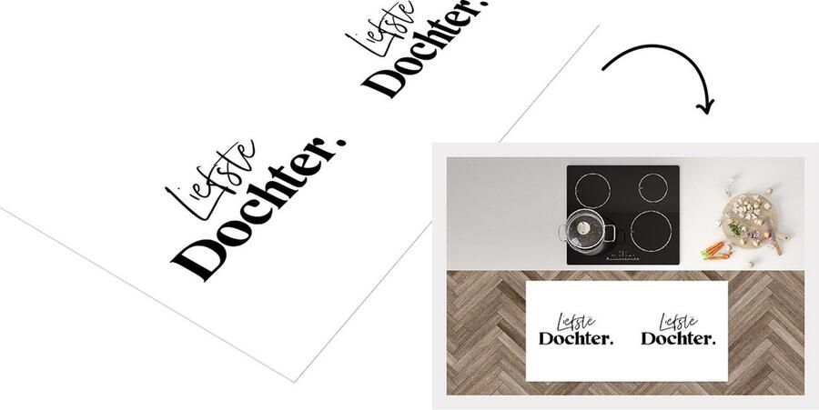 KitchenYeah Keukenloper Loper keuken Dochter Woordenboek Quotes Liefste Dochter Spreuken Tekst 120x60 cm Keukenloper vinyl