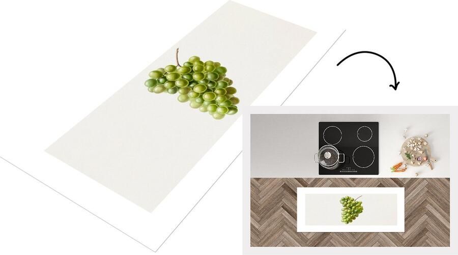 KitchenYeah Keukenloper Loper keuken Druif Tros Eten 120x50 cm Keukenloper vinyl