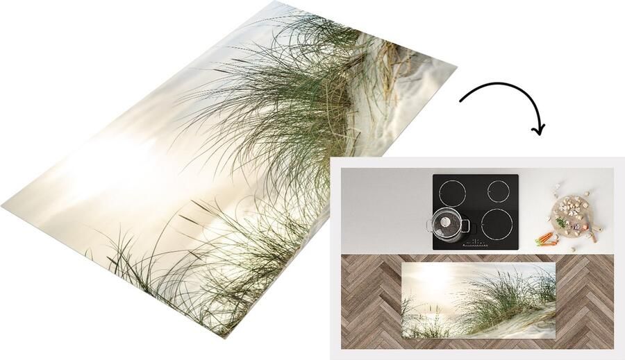 KitchenYeah Keukenloper Loper keuken Duin Waddeneilanden Water 120x60 cm Keukenloper vinyl