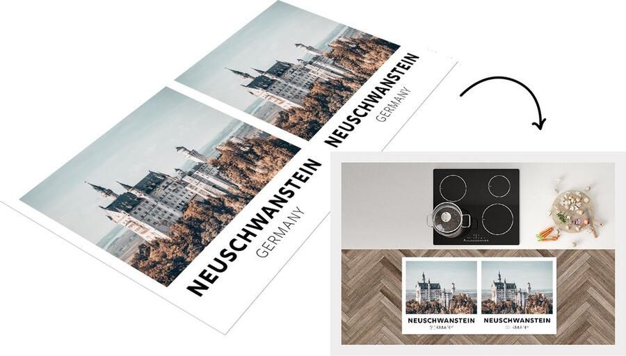 KitchenYeah Keukenloper Loper keuken Duitsland Architectuur Kasteel 120x60 cm Keukenloper vinyl