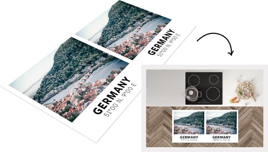 KitchenYeah Keukenloper Loper keuken Duitsland Heidelberg Zomer Water 120x60 cm Keukenloper vinyl