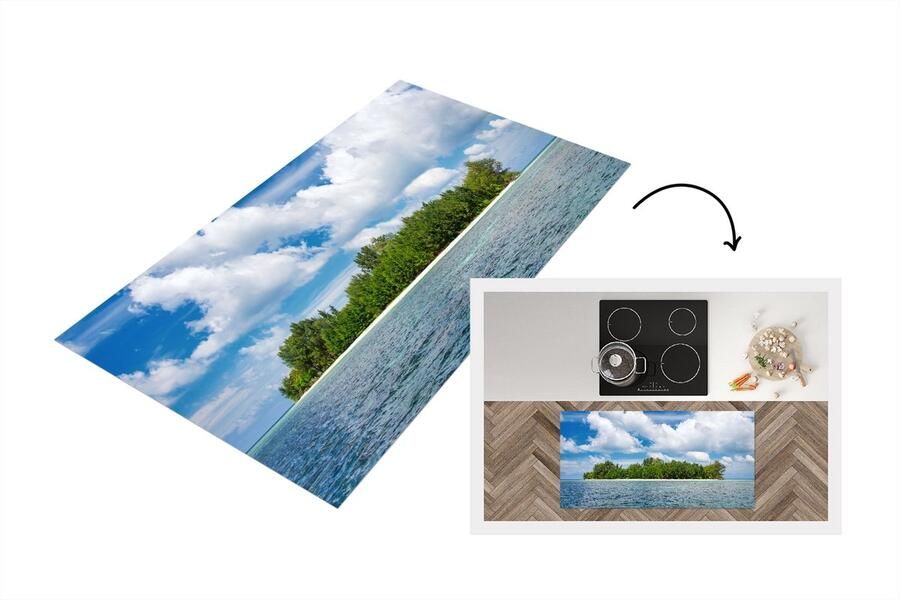 KitchenYeah Keukenloper Loper keuken Eiland Zomer Tropisch 120x60 cm Keukenloper vinyl