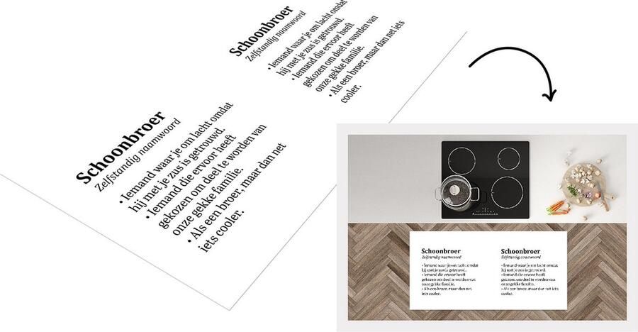 KitchenYeah Keukenloper Loper keuken Familie Broer Relatie 120x60 cm Keukenloper vinyl