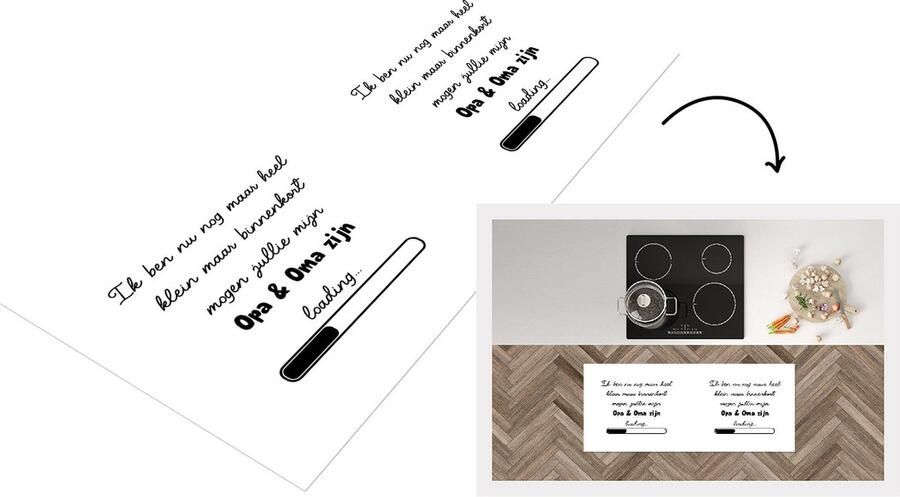 KitchenYeah Keukenloper Loper keuken Familie Quotes Spreuken 'Opa en oma zijn' 120x50 cm Keukenloper vinyl