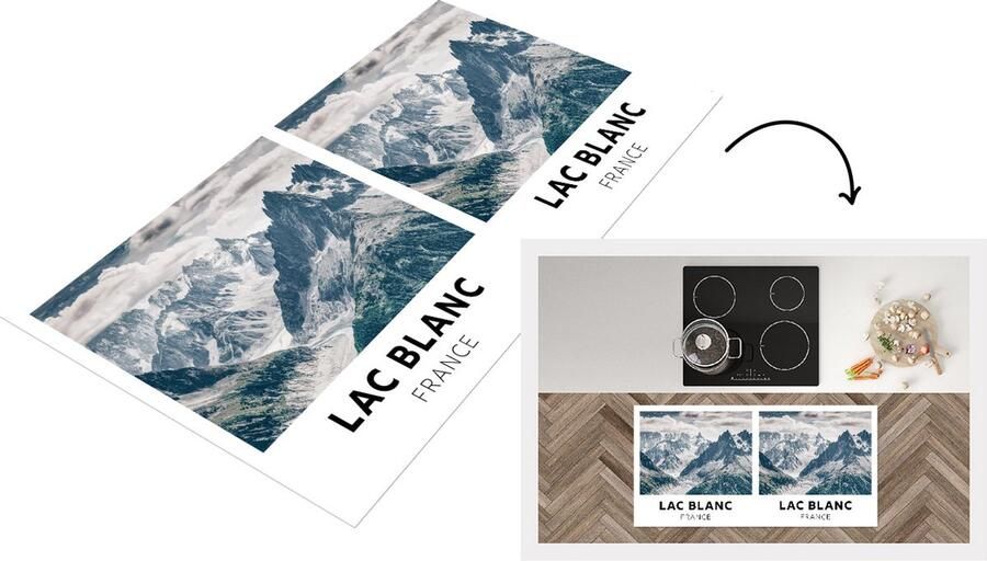 KitchenYeah Keukenloper Loper keuken Frankrijk Natuur Bergen 120x60 cm Keukenloper vinyl