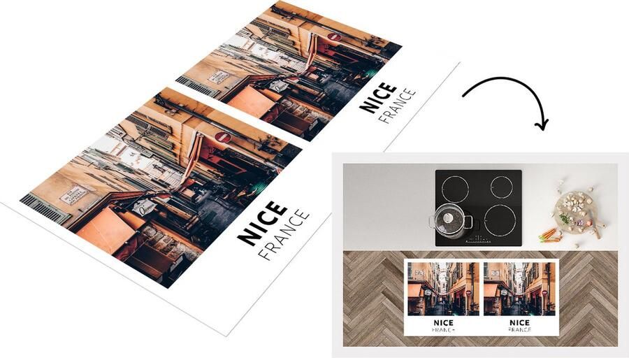 KitchenYeah Keukenloper Loper keuken Frankrijk Nice Winkel Weg 120x60 cm Keukenloper vinyl