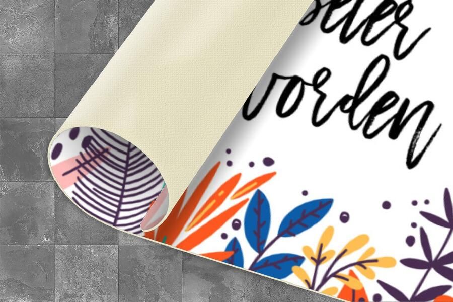 KitchenYeah Keukenloper Loper keuken Get well soon Quote Planten 120x60 cm Keukenloper vinyl