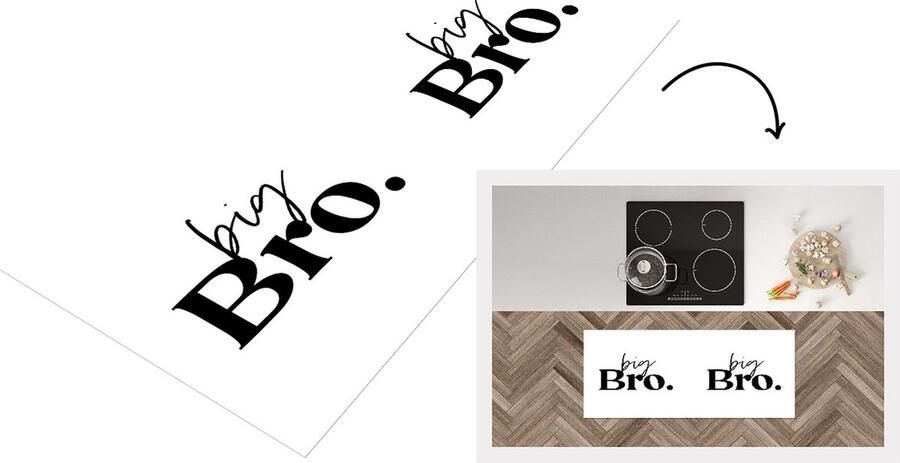 KitchenYeah Keukenloper Loper keuken Grote broer Big bro Quotes Spreuken Broer 120x50 cm Keukenloper vinyl