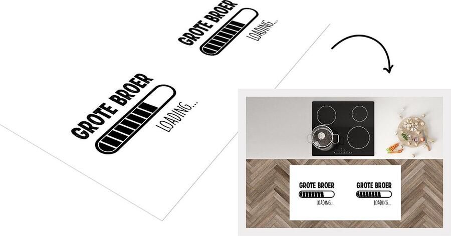 KitchenYeah Keukenloper Loper keuken Grote broer Broers Quotes Spreuken Broertje Zusje 120x60 cm Keukenloper vinyl