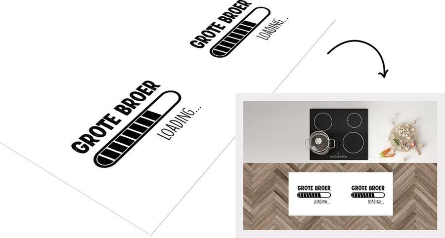 KitchenYeah Keukenloper Loper keuken Grote broer Broers Quotes Spreuken Broertje Zusje 120x50 cm Keukenloper vinyl