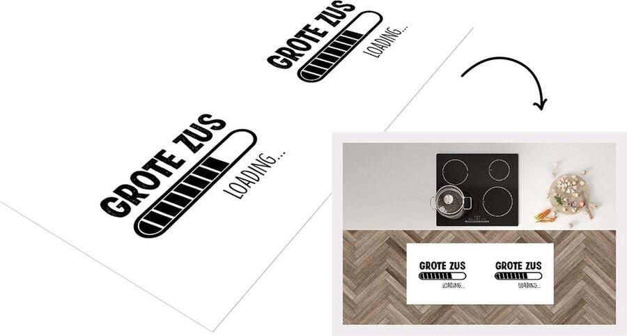 KitchenYeah Keukenloper Loper keuken Grote zus Quotes Spreuken Broertje zusje Zus 120x50 cm Keukenloper vinyl