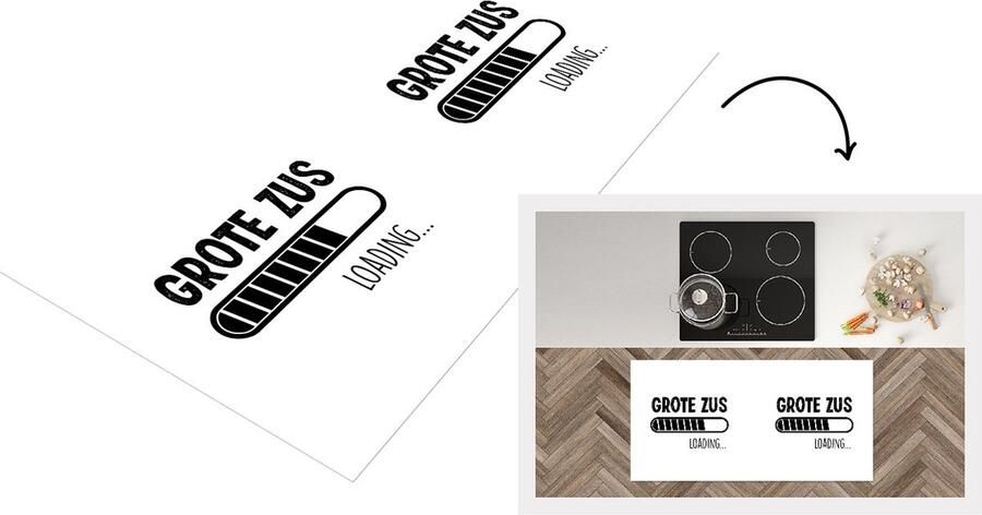 KitchenYeah Keukenloper Loper keuken Grote zus Quotes Spreuken Broertje zusje Zus 120x60 cm Keukenloper vinyl