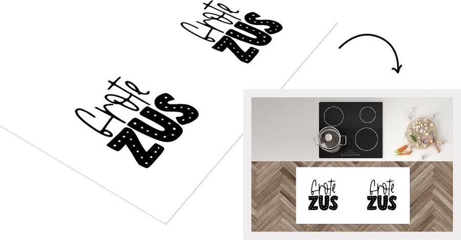KitchenYeah Keukenloper Loper keuken Grote zus Spreuken Zus Quotes Zussen 120x60 cm Keukenloper vinyl