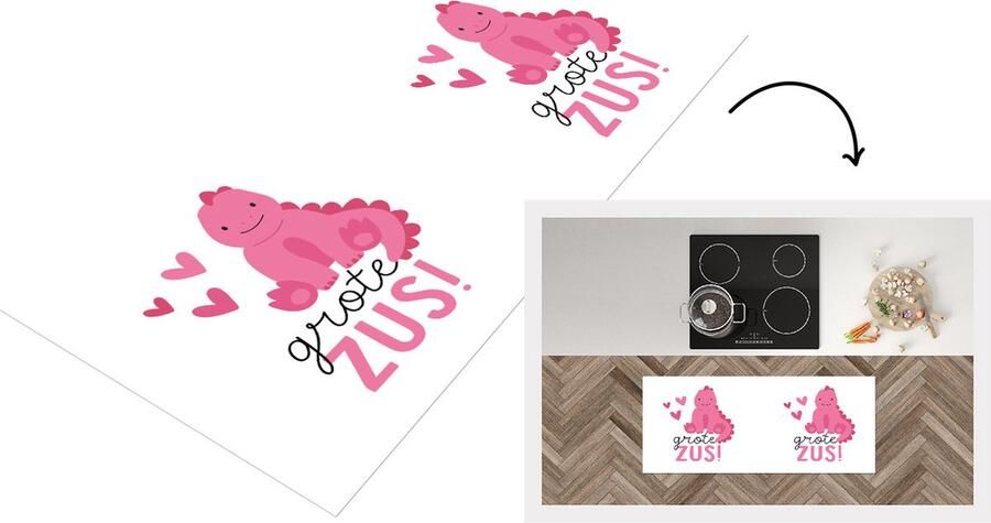 KitchenYeah Keukenloper Loper keuken Grote zus! Spreuken Zusje Broertje Quotes 120x50 cm Keukenloper vinyl